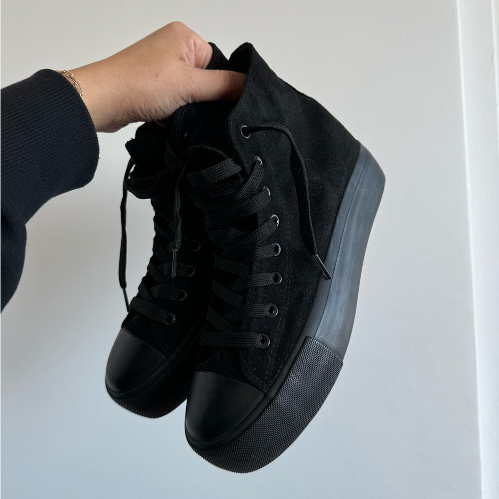 Black High-Top Sneakers
